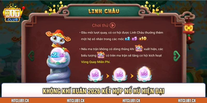 Không khí xuân 2026 kết hợp nổ hũ hiện đại